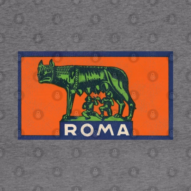 Roma Vintage Rome Italy Romulus Travel Souvenir by darklordpug